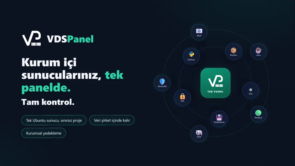 VDS Panel tanıtım videosu önizlemesi - self-hosted sunucu yönetim paneli